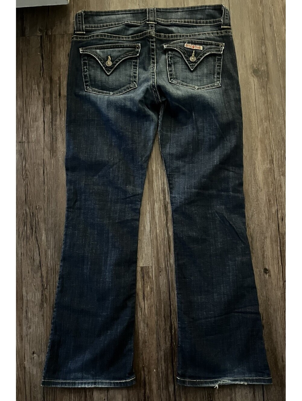 Y2K Hudson Jeans Blue Signature Bootcut  Flap Pockets Sz 32